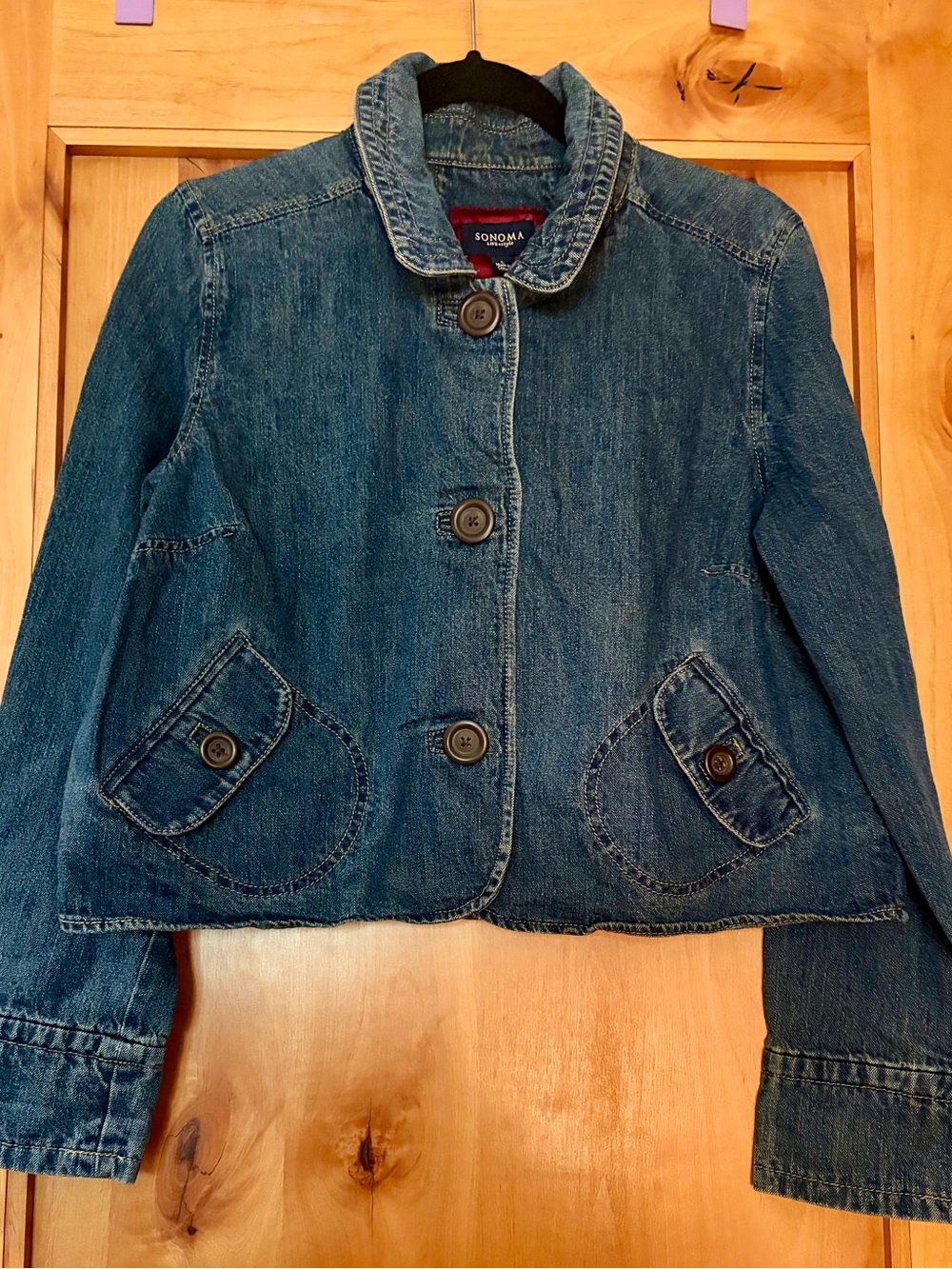 Sonoma Dark Blue Denim Jacket with Button Front